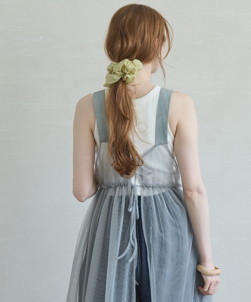 Crisp（クリスプ）の「ストライプシアーシュシュ（シュシュ・レディース・イエロー/ブルー・FREE）」の7枚目の写真