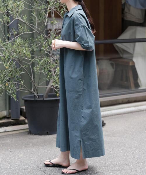 FORK&SPOON(フォークアンドスプーン)の「FORK&SPOON スキッパーワンピース(ワンピース・レディース・ベージュ/グリーン・1/2)」の3枚目の写真