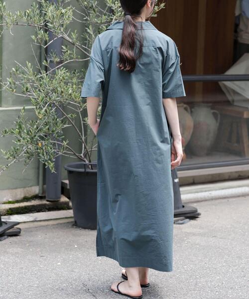 FORK&SPOON(フォークアンドスプーン)の「FORK&SPOON スキッパーワンピース(ワンピース・レディース・ベージュ/グリーン・1/2)」の5枚目の写真