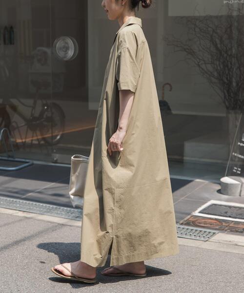 FORK&SPOON(フォークアンドスプーン)の「FORK&SPOON スキッパーワンピース(ワンピース・レディース・ベージュ/グリーン・1/2)」の21枚目の写真