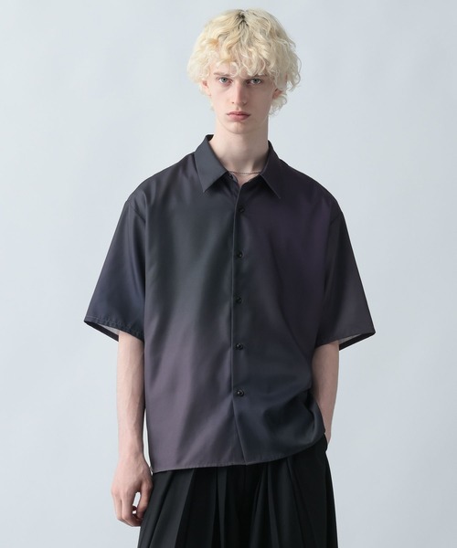 HARE（ハレ）の「アシメグラデーションシャツ(HARE)（シャツ/ブラウス・メンズ・ホワイト系その他/ブラック系その他・FREE）」の9枚目の写真
