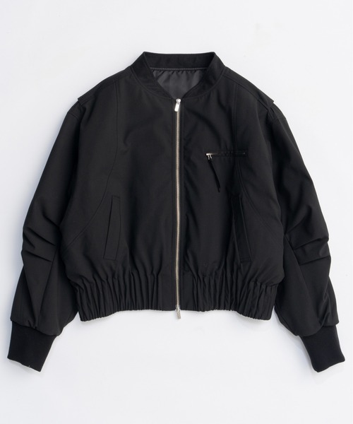 MAISON SPECIAL（メゾンスペシャル）の「Worsted MA-1/ウーステッドMA-1■セットアップ対応■（MA-1・レディース・グレー/ブラック・FREE）」の8枚目の写真