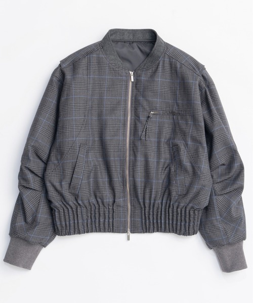 MAISON SPECIAL（メゾンスペシャル）の「Worsted MA-1/ウーステッドMA-1■セットアップ対応■（MA-1・レディース・グレー/ブラック・FREE）」の9枚目の写真