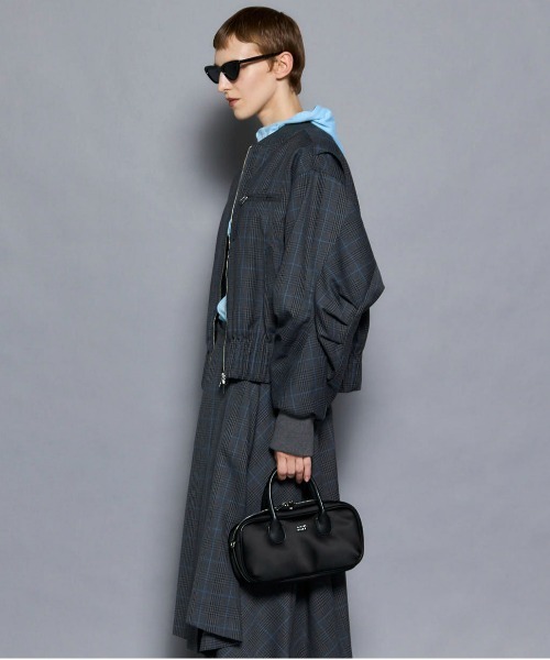 MAISON SPECIAL（メゾンスペシャル）の「Worsted MA-1/ウーステッドMA-1■セットアップ対応■（MA-1・レディース・グレー/ブラック・FREE）」の6枚目の写真