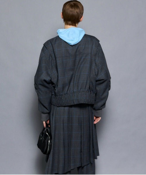 MAISON SPECIAL（メゾンスペシャル）の「Worsted MA-1/ウーステッドMA-1■セットアップ対応■（MA-1・レディース・グレー/ブラック・FREE）」の7枚目の写真