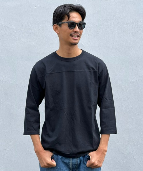 Good On(グッドオン)の「【Good On】80s'FOOTBALL TEE(Tシャツ/カットソー・メンズ・ブラック/ネイビー/ホワイト/ブラック系その他/ネイビー系・LARGE/MEDIUM/X-LARGE)」の2枚目の写真