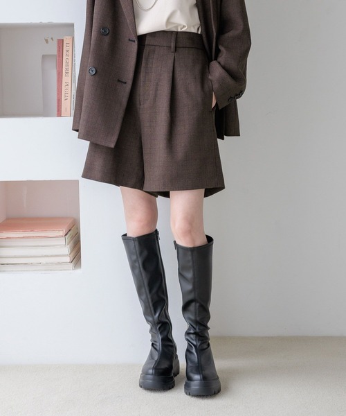 LOWRYS FARM(ローリーズファーム)の「ラナテックショートパンツ 455460(その他パンツ・レディース・チャコールグレー/ブラウン系その他/チェック/ブラウン・FREE)」の4枚目の写真