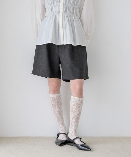 LOWRYS FARM(ローリーズファーム)の「ラナテックショートパンツ 455460(その他パンツ・レディース・チャコールグレー/ブラウン系その他/チェック/ブラウン・FREE)」の2枚目の写真