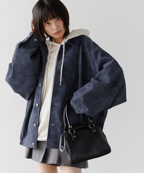 PAGEBOY ソフトスエードブルゾン ネイビー UNISEX》ソフトスウェードブルゾン（ブルゾン）｜PBLIM（ページ