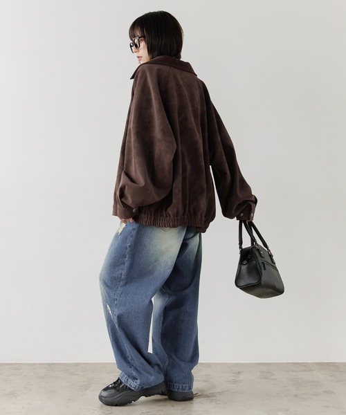 PAGEBOY ソフトスエードブルゾン ネイビー UNISEX》ソフトスウェードブルゾン（ブルゾン）｜PBLIM（ページ