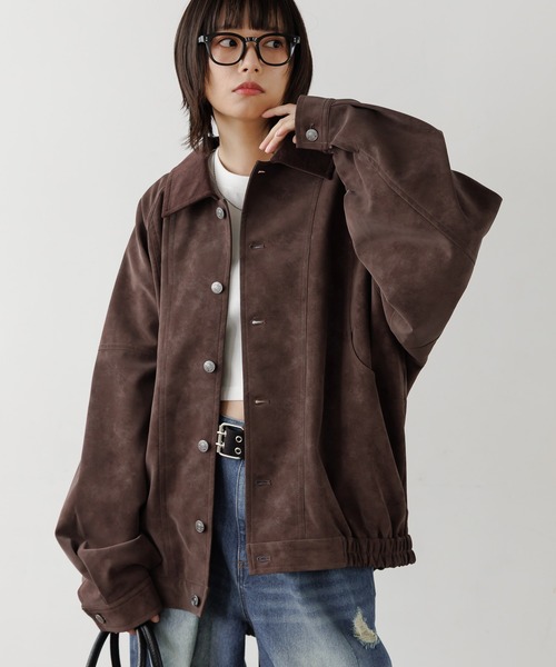 セール】《UNISEX》ソフトスウェードブルゾン（ブルゾン