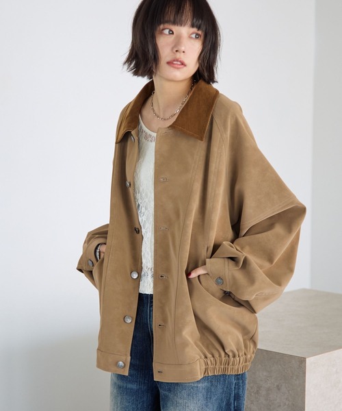 PAGEBOY ソフトスエードブルゾン ネイビー UNISEX》ソフトスウェードブルゾン（ブルゾン）｜PBLIM（ページ