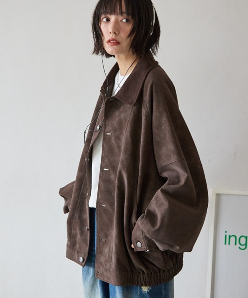 セール】《UNISEX》ソフトスウェードブルゾン（ブルゾン）｜PBLIM