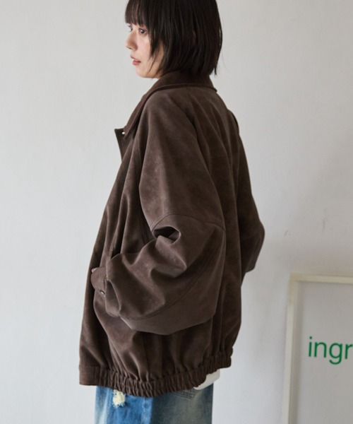 PAGEBOY ソフトスエードブルゾン ネイビー セール】《UNISEX》ソフトスウェードブルゾン（ブルゾン