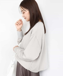 MK MICHEL KLEIN | ラメ裏毛スウェットプルオーバー/洗える(スウェット)