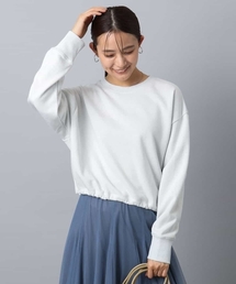 MK MICHEL KLEIN | ラメ裏毛スウェットプルオーバー/洗える(スウェット)