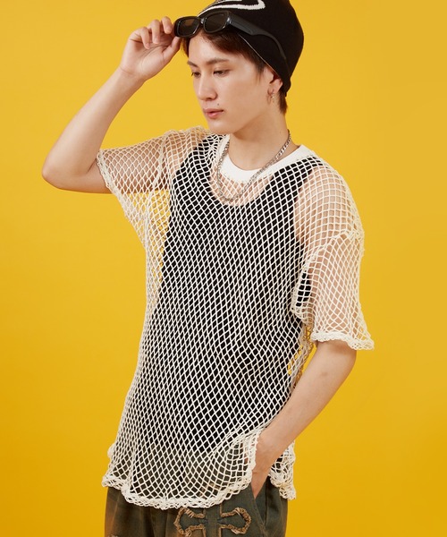 improves（インプローブス）の「粗メッシュ 半袖Tシャツ（その他トップス・メンズ・ホワイト/ブラック・MEDIUM/LARGE）」の10枚目の写真
