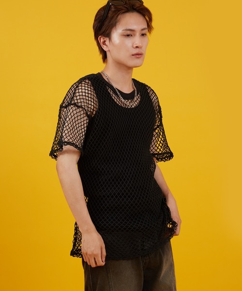 improves（インプローブス）の「粗メッシュ 半袖Tシャツ（その他トップス・メンズ・ホワイト/ブラック・MEDIUM/LARGE）」の5枚目の写真