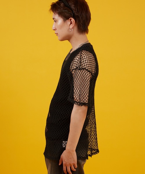 improves（インプローブス）の「粗メッシュ 半袖Tシャツ（その他トップス・メンズ・ホワイト/ブラック・MEDIUM/LARGE）」の4枚目の写真