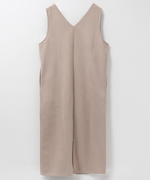 NAVY（ネイビー）の「nAvy スウェードポンチ ジャンパースカート（ジャンパースカート・レディース・ブラウン/ベージュ/ダークグレー・L/M）」の6枚目の写真