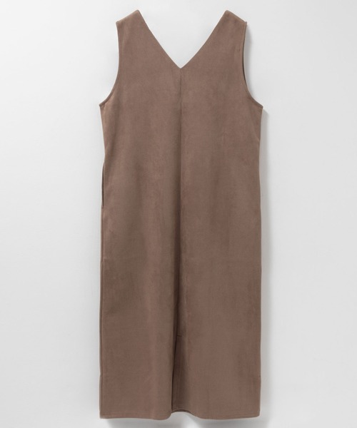 NAVY（ネイビー）の「nAvy スウェードポンチ ジャンパースカート（ジャンパースカート・レディース・ブラウン/ベージュ/ダークグレー・L/M）」の5枚目の写真