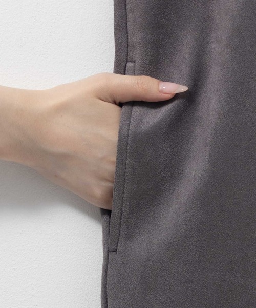 NAVY（ネイビー）の「nAvy スウェードポンチ ジャンパースカート（ジャンパースカート・レディース・ブラウン/ベージュ/ダークグレー・L/M）」の7枚目の写真