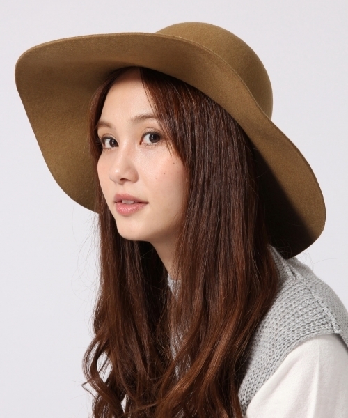 GLOBAL WORK（グローバルワーク）の「フェルトキャペリンHAT/706049（ハット・レディース・ブラック/カーキ/ネイビー/ベージュ・FREE）」の3枚目の写真