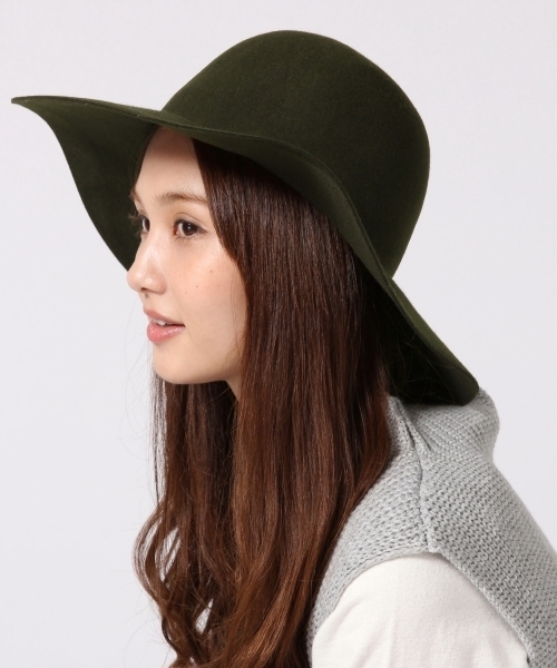 GLOBAL WORK（グローバルワーク）の「フェルトキャペリンHAT/706049（ハット・レディース・ブラック/カーキ/ネイビー/ベージュ・FREE）」の4枚目の写真