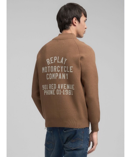 REPLAY（リプレイ）の「MOTERCYCLE フルジップニットジャケット（ニット/セーター・メンズ・ブラック/ブラウン・X-LARGE/LARGE/MEDIUM/SMALL）」の6枚目の写真