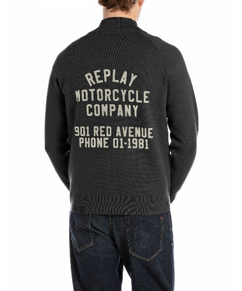 REPLAY（リプレイ）の「MOTERCYCLE フルジップニットジャケット（ニット/セーター・メンズ・ブラック/ブラウン・X-LARGE/LARGE/MEDIUM/SMALL）」の4枚目の写真