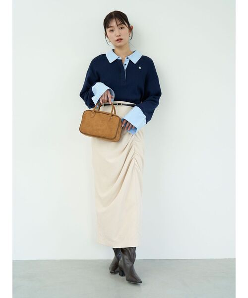 LAGUNAMOON（ラグナムーン）の「ドレープIラインスカート（スカート・レディース・ベージュ/ブラウン・SMALL/MEDIUM）」の16枚目の写真