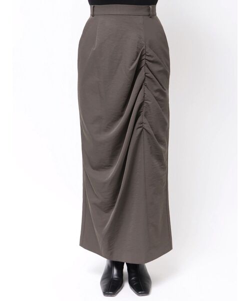 LAGUNAMOON（ラグナムーン）の「ドレープIラインスカート（スカート・レディース・ベージュ/ブラウン・SMALL/MEDIUM）」の12枚目の写真