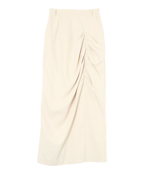 LAGUNAMOON（ラグナムーン）の「ドレープIラインスカート（スカート・レディース・ベージュ/ブラウン・SMALL/MEDIUM）」の4枚目の写真