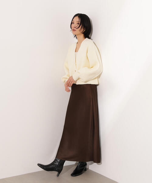 N.(N. Natural Beauty Basic)(エヌエヌナチュラルビューティーベーシック)の「ニュアンスハートボタンカーディガン(カーディガン/ボレロ・レディース・ピンク/オフホワイト/ネイビー・MEDIUM)」の11枚目の写真