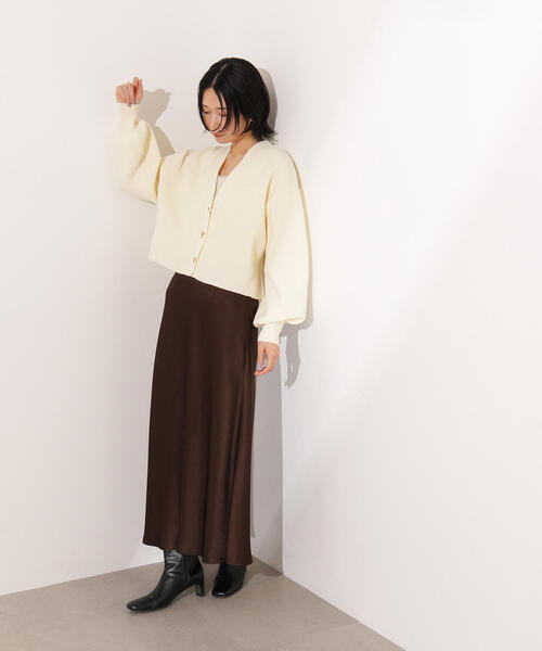 N.(N. Natural Beauty Basic)(エヌエヌナチュラルビューティーベーシック)の「ニュアンスハートボタンカーディガン(カーディガン/ボレロ・レディース・ピンク/オフホワイト/ネイビー・MEDIUM)」の14枚目の写真