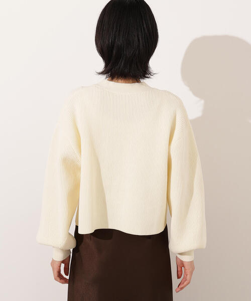 N.(N. Natural Beauty Basic)(エヌエヌナチュラルビューティーベーシック)の「ニュアンスハートボタンカーディガン(カーディガン/ボレロ・レディース・ピンク/オフホワイト/ネイビー・MEDIUM)」の18枚目の写真