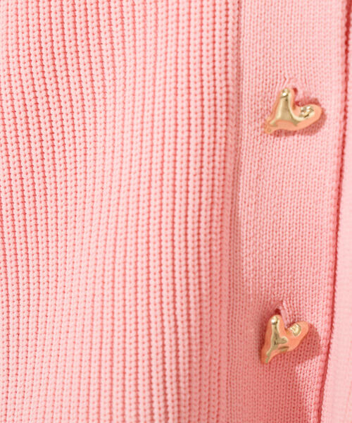 N.(N. Natural Beauty Basic)(エヌエヌナチュラルビューティーベーシック)の「ニュアンスハートボタンカーディガン(カーディガン/ボレロ・レディース・ピンク/オフホワイト/ネイビー・MEDIUM)」の7枚目の写真