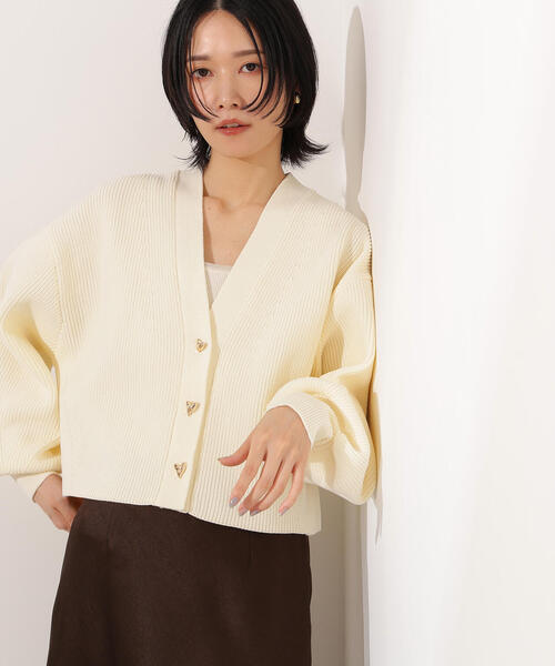 ナチュラルビューティーベーシック セール】ニュアンスハートボタンカーディガン（カーディガン/ボレロ
