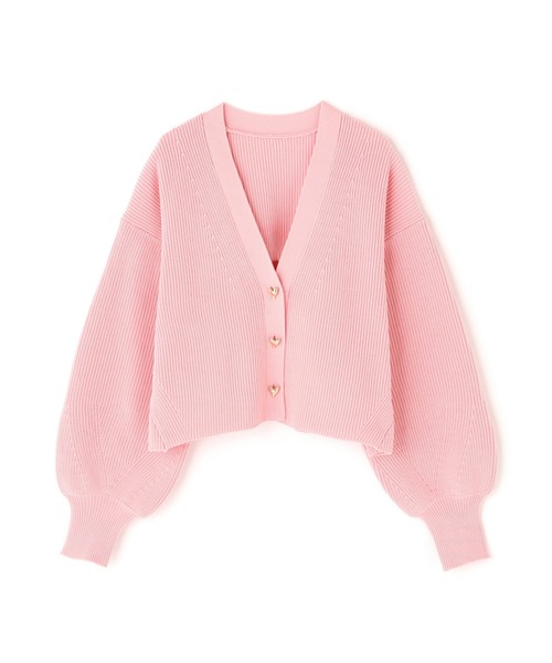 N.(N. Natural Beauty Basic)(エヌエヌナチュラルビューティーベーシック)の「ニュアンスハートボタンカーディガン(カーディガン/ボレロ・レディース・ピンク/オフホワイト/ネイビー・MEDIUM)」の8枚目の写真