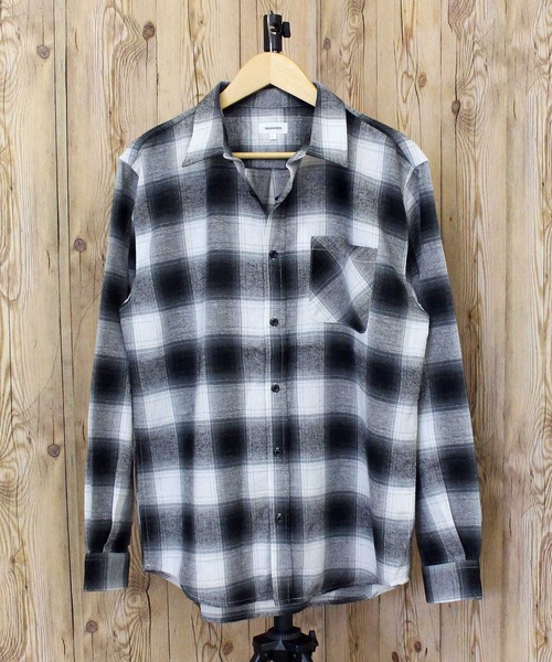 TopIsm(トップイズム)の「無地チェック長袖ネルシャツ(シャツ/ブラウス・メンズ・ネイビー×ホワイト/ブラック×ホワイト/ブラック/レッド系/ホワイト×ブラック/ブラウン系/ブラック系その他/アイボリー・L/XL/M)」の3枚目の写真