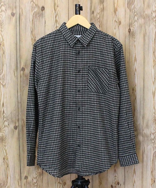 TopIsm(トップイズム)の「無地チェック長袖ネルシャツ(シャツ/ブラウス・メンズ・ネイビー×ホワイト/ブラック×ホワイト/ブラック/レッド系/ホワイト×ブラック/ブラウン系/ブラック系その他/アイボリー・L/XL/M)」の4枚目の写真