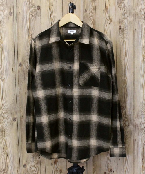 TopIsm(トップイズム)の「無地チェック長袖ネルシャツ(シャツ/ブラウス・メンズ・ネイビー×ホワイト/ブラック×ホワイト/ブラック/レッド系/ホワイト×ブラック/ブラウン系/ブラック系その他/アイボリー・L/XL/M)」の5枚目の写真