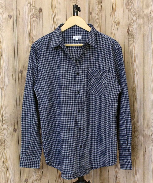 TopIsm(トップイズム)の「無地チェック長袖ネルシャツ(シャツ/ブラウス・メンズ・ネイビー×ホワイト/ブラック×ホワイト/ブラック/レッド系/ホワイト×ブラック/ブラウン系/ブラック系その他/アイボリー・L/XL/M)」の7枚目の写真