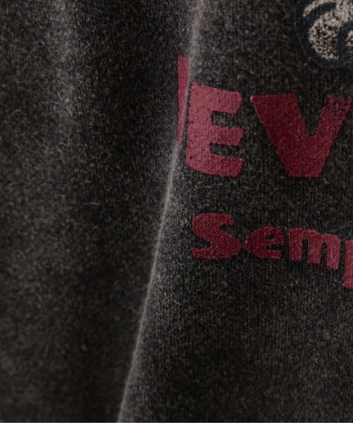 AVIREX（アヴィレックス）の「DEVIL DOG GARMENT DYE SWEAT/デビルドッグガーメントスウェット（スウェット・レディース・チャコールグレー/パープル・F）」の18枚目の写真