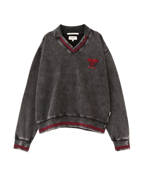 AVIREX（アヴィレックス）の「DEVIL DOG GARMENT DYE SWEAT/デビルドッグガーメントスウェット（スウェット・レディース・チャコールグレー/パープル・F）」の16枚目の写真