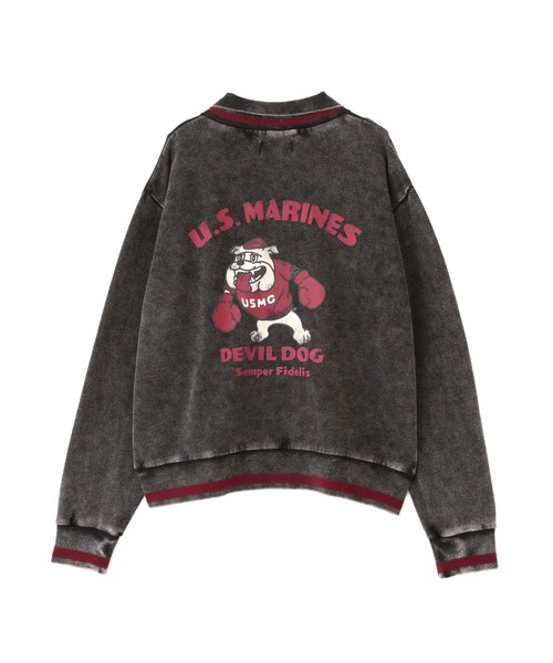 AVIREX（アヴィレックス）の「DEVIL DOG GARMENT DYE SWEAT/デビルドッグガーメントスウェット（スウェット・レディース・チャコールグレー/パープル・F）」の17枚目の写真