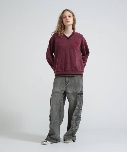 AVIREX（アヴィレックス）の「DEVIL DOG GARMENT DYE SWEAT/デビルドッグガーメントスウェット（スウェット・レディース・チャコールグレー/パープル・F）」の20枚目の写真
