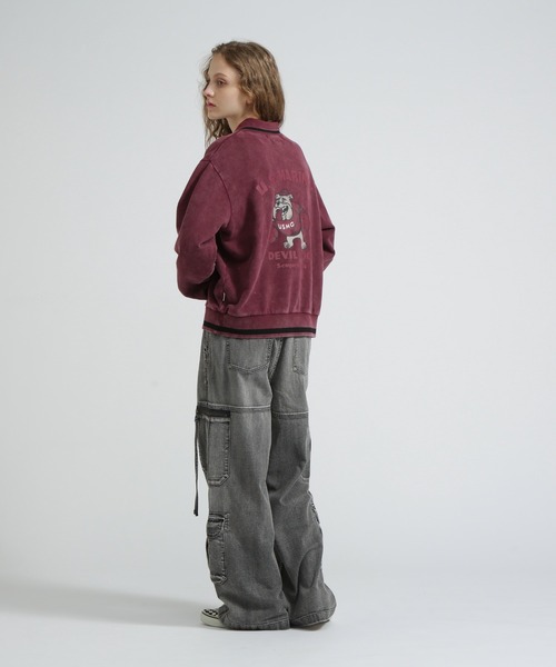 AVIREX（アヴィレックス）の「DEVIL DOG GARMENT DYE SWEAT/デビルドッグガーメントスウェット（スウェット・レディース・チャコールグレー/パープル・F）」の21枚目の写真