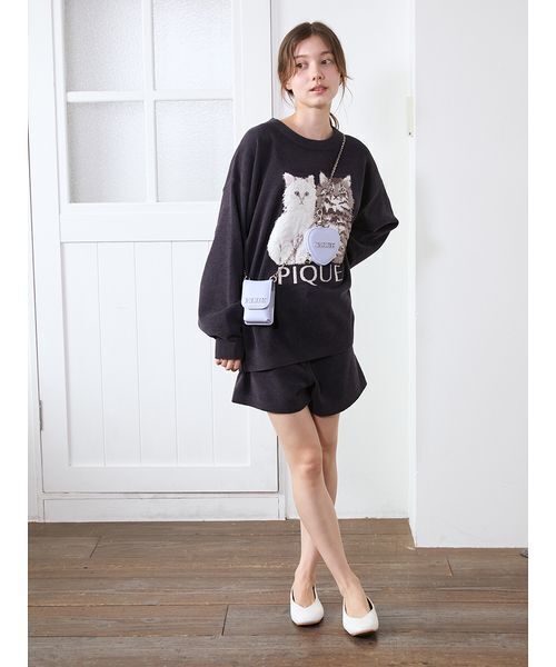 ツインズキャットジャガードプルオーバー（ルームウェア