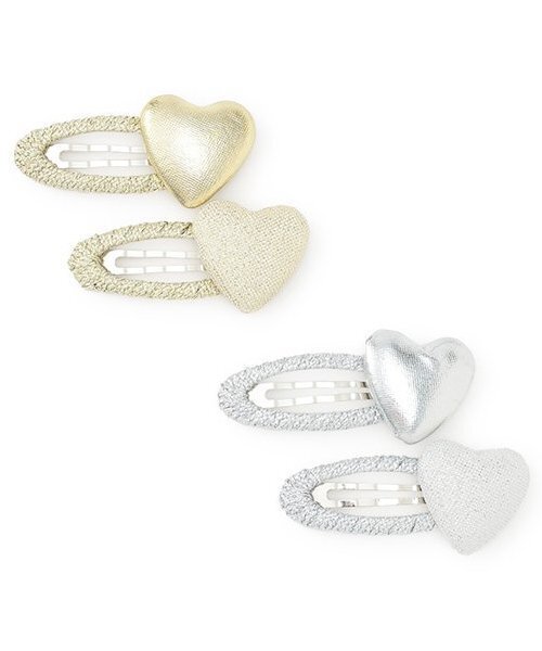 セール】キラキラハートヘアクリップ2Pセット（その他ヘアアクセサリー